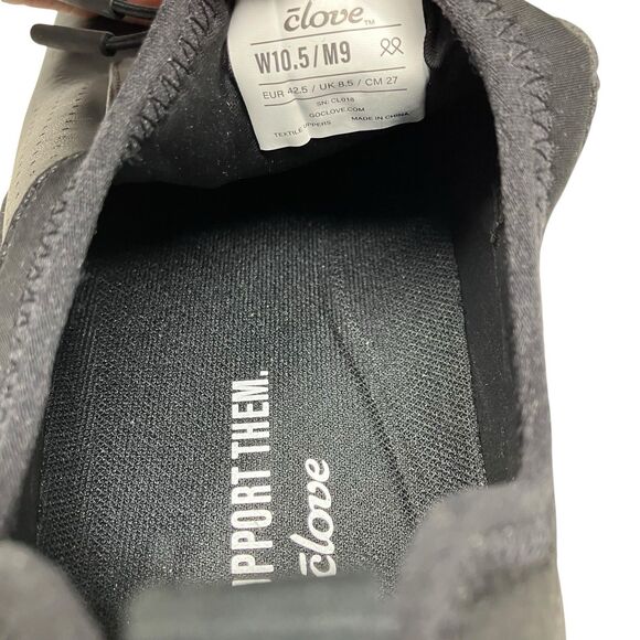 Clove Sneakers Mens 9 Black Healthcare Nurse Comfort Fluid/Slip Resistant New - Picture 8 of 9